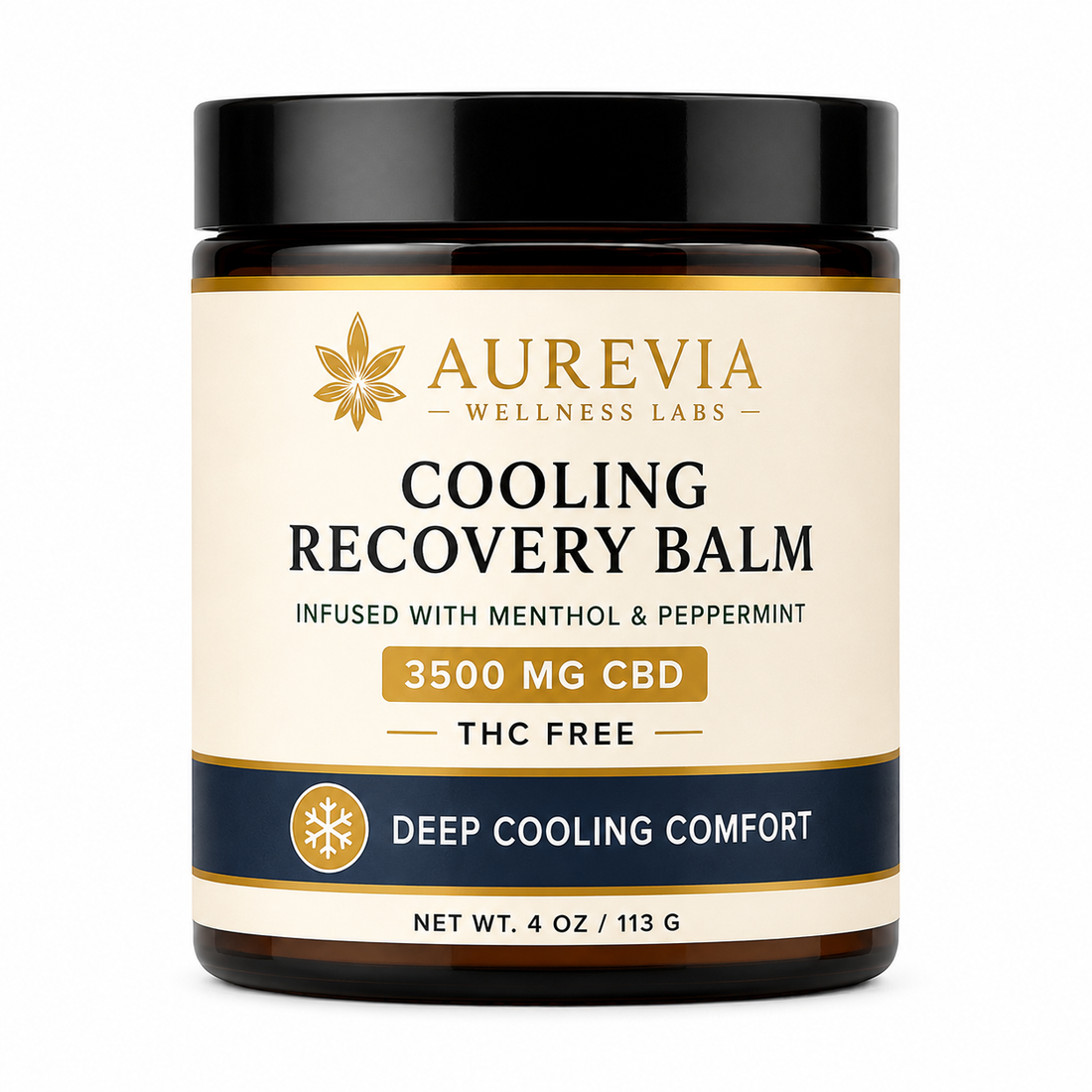 Cooling Recovery Balm with Menthol &amp; Peppermint.